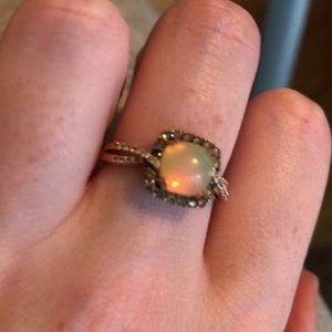 Levian chocolate diamond opal ring